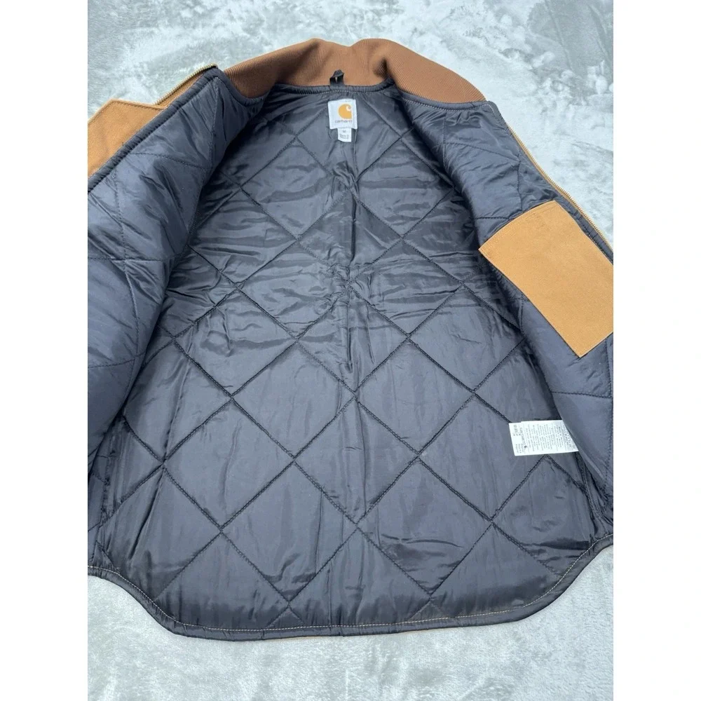 Carhartt Canvas Vest Mens Medium Brown Firm Insulated Work Quilted V01-BRN NWT